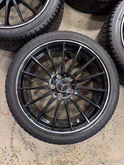 hliníkové disky mercedes r18, zimné dunlop 235/40 R18 - 4