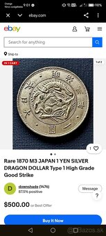 STARÁ JAPONSKÁ MINCA DRak - 4
