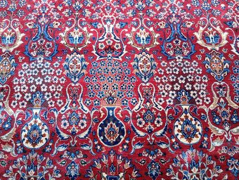 AKCIA🌟Majestátny ručne viazaný hodvábny Isfahan 4,1×3,1 m🌟 - 4