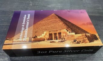 Stříbrná mince 3 oz Tutanchamonova hrobka 2022 Antique Stand - 4