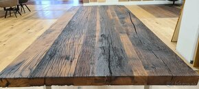 XXL 240cm Masívny drevený stôl- 200rokov staré dubové drevo - 4