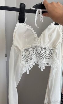 Hačkovany croptop / plavky - 4