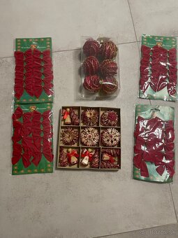 Vianočné ozdoby červené - 4