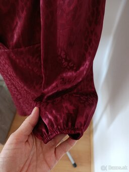 Bordové šaty veľkosť L - 4