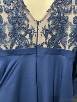 Modré plesové šaty veľkost M - 4