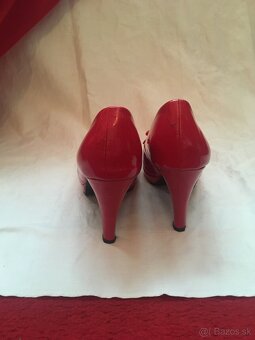 Červené lodičky lakované 38 - 4