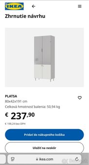 Skriňa/vitrína IKEA PLATSA 80x42x191cm + DOVOZ ZDARMA - 4