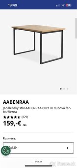 Jedalensky stol dub 120x80 - 4