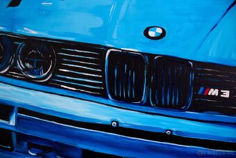 Obraz BMW E30 M3 – ručná akrylová maľba 120x90 cm - 4