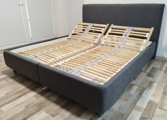 antracitova manzelska postel Fines, 180x200x46 cm - 4