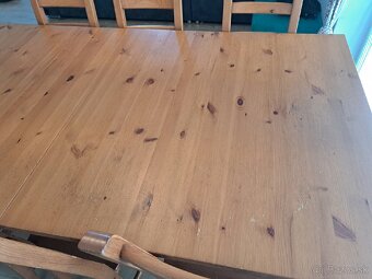 Ikea jedálenský rozťahovací stôl +8stoliciek+podušky - 4