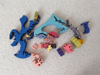 Drevené puzzle, skladačka, BAJO - 4