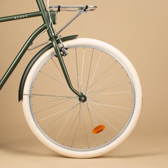 Mestský bicykel Elops 520 s vysokým rámom kaki - 4