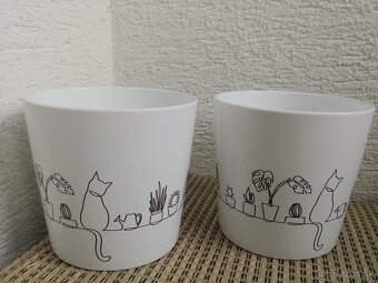 Kvetinace PAPAJA Ikea 3 ks / Na mačaciu trávu 2ks - 4