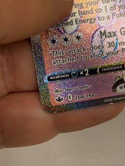 Originál Pokémon – Calyrex VMAX 204/198, MP stav - 4