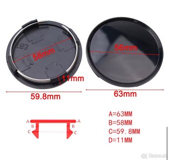 Stredové krytky 63mm (4ks) - 4