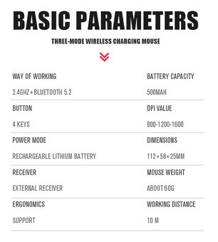 Bezdrôtová myš s podložkou - ružová - 4