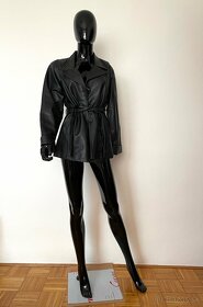 Dámska čierna koženková bunda - 4