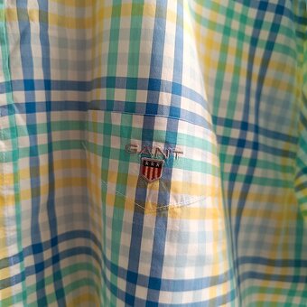 Gant Alassio Bay Poplin károvaná košeľa krátky rukáv XXL - 4