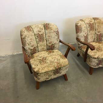 Vintage Retro kreslo HALABALA Art Deco 2ks na renovaciu - 4