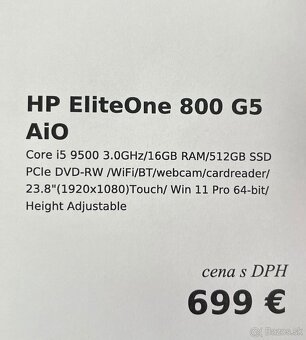 Predám HP Elite One 800 G5 AiO - 4