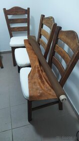 Masívne dubové stoličky repasované - 4
