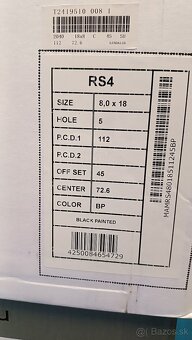 R18 5x112 mm ALU disky MAM RS4 čierne - 4