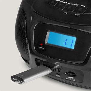Svietiiace CD rádio Auna s mikrofónom, USB, Bluetooth - 4