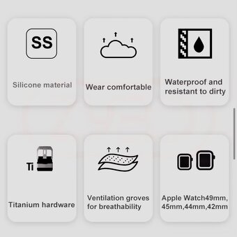 Prémiový mäkký silikónový remienok pre Apple Watch - 4