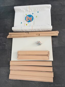 SNIGLAR ikea Prebaľovací stôl / pult - buk s podložkou - 4