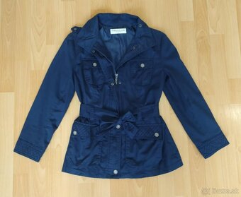 Dámsky krátky tmavomodrý kabát (Nymphaea Alba) - 4