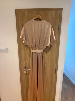 Spoločenské šaty ružovo zlaté - 4