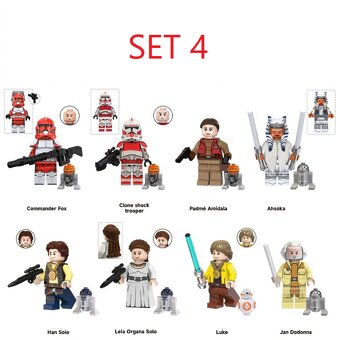 Rôzne figúrky Star Wars 6 (8ks) - typ lego - nové - 4
