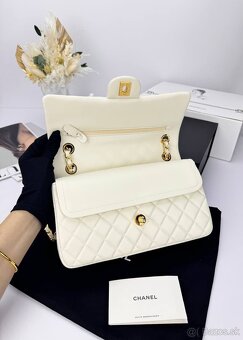PREMIUM set – Mliečna kabelka so zlatými detailmi - 4