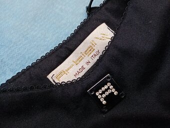 Malé čierne spoločenské šaty S - 4