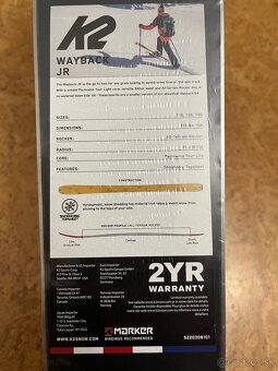 Detske skialp lyze K2 wayback jr 84mm/146cm a pasy - 4