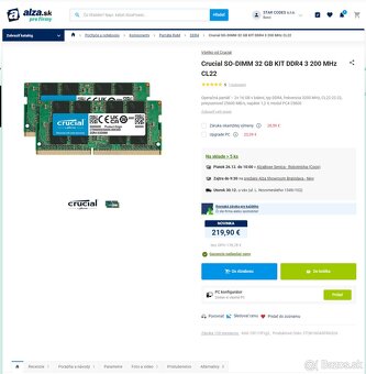 Crucial SO-DIMM 32 GB KIT DDR4 3 200 MHz CL22 (pre notebook) - 4