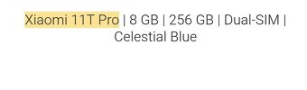 Xiaomi 11T pro modrý - 4