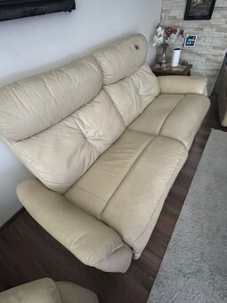 3-dielňa kožená sedačka na predaj - 4