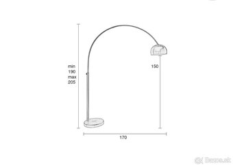 Predám Stojacia lampa Metal BowS kovovým tienidlom, - 4