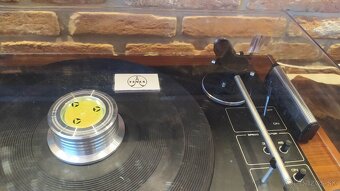 TESLA hliníkový štítok na plexikryt gramofónu 2ks - 4