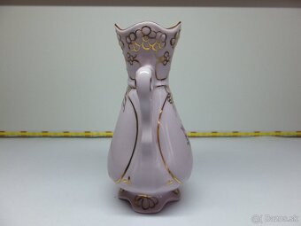 Růžový porcelán, pěkná vázička, značená. - 4