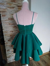 Smaragdové spoločenské šaty S a M - 4