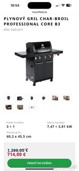 Predam plynovy gril Char-Broil Professional - 4