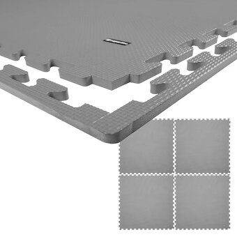 Fitness podložka inSPORTline EVA80 200x200x1 cm - šedá - 4