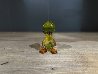 Vintage figúrka kačka z hutného skla - 4