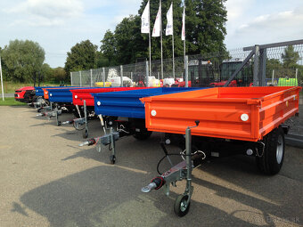 Vlečka za traktor nebo malotraktor, nájazdová brzda - 2 tuny - 4