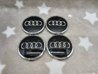 Středové krytky Audi, 61x58mm černá - 4