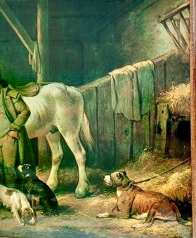 George Morland - Scéna v stajni - Albert Victoria Museum - 4
