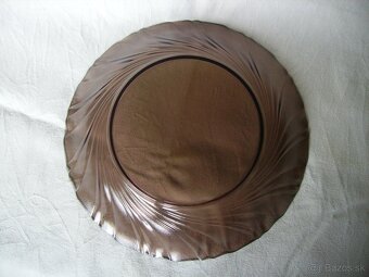 Veľká misa / tanier z dymového skla - 4